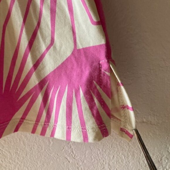 EUC FIGHTING EEL AVA SKY HONOLULU PINK PALMS WHITE TANK HAWAII GLAM LOVELY XS - Picture 11 of 15